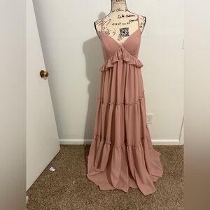 Sleeveless Ruffled Maxi Dress